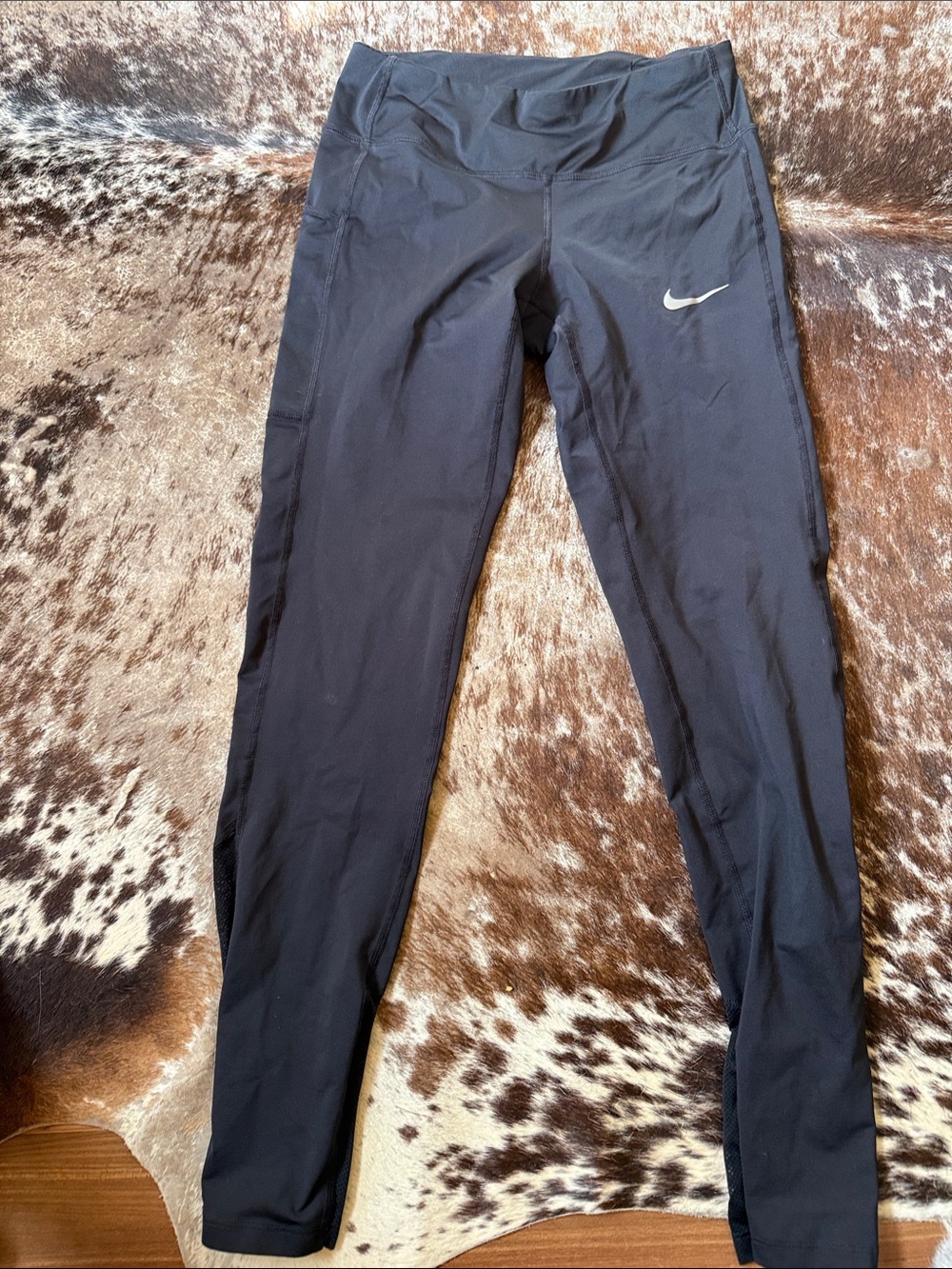 Nike Black Girls' Performance Leggings with Reflective Swoosh